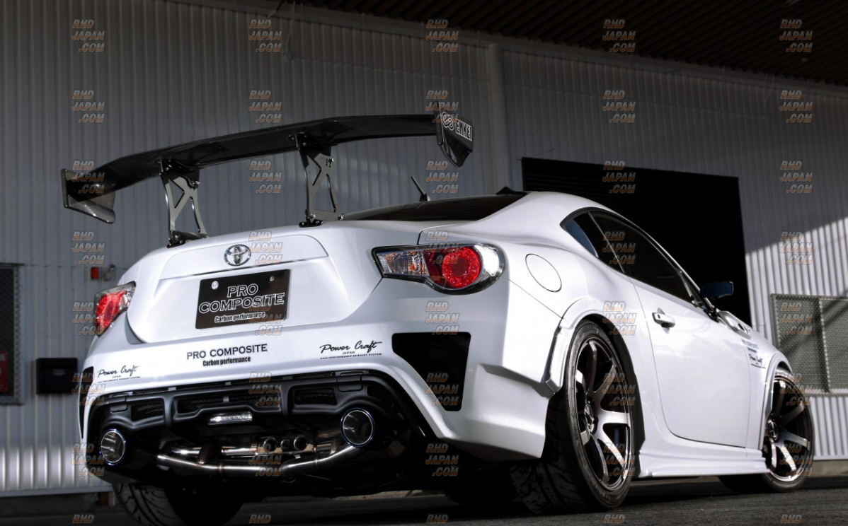 Pro Composite Rear Wing 3D End Fin Type 1 Wet Carbon Fiber CFRP